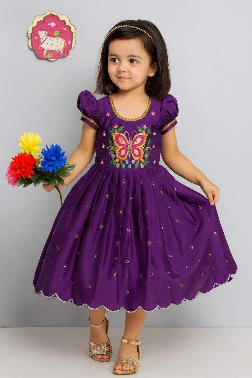 YNF Wholesale Chinon Kids Gown  | Surat Manufacturer