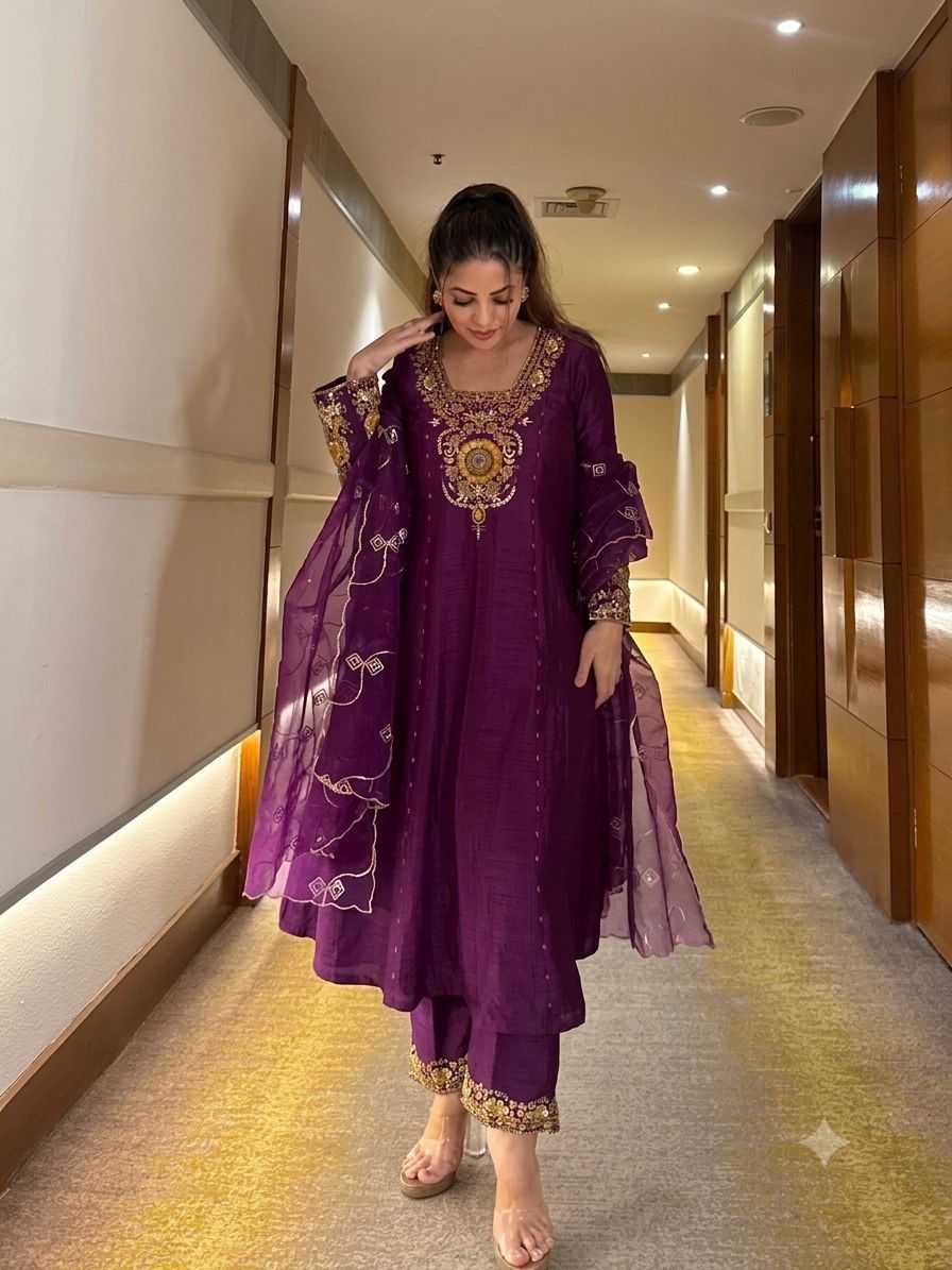 YNF Wholesale Vichitra Silk Embroidery Suits KESH104 6144 | Surat Manufacturer