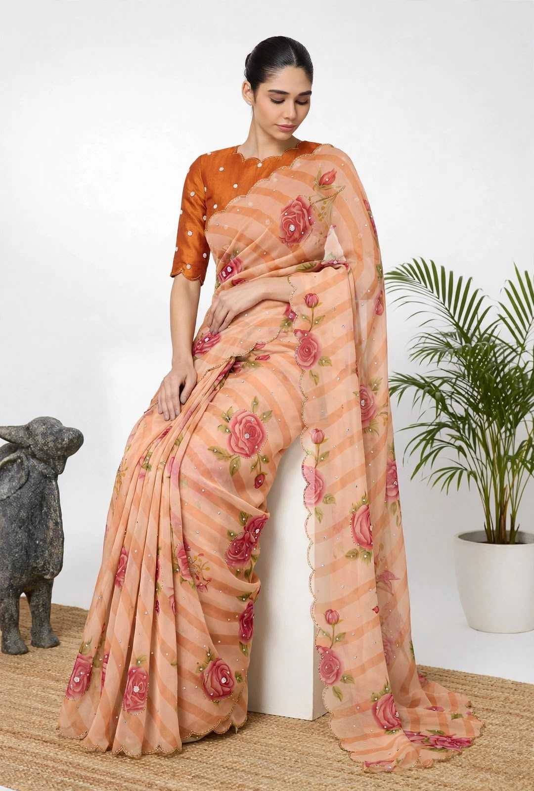 YNF Wholesale Georgette Printed Sarees KESH115 Vaidehika | Surat Manufacturer