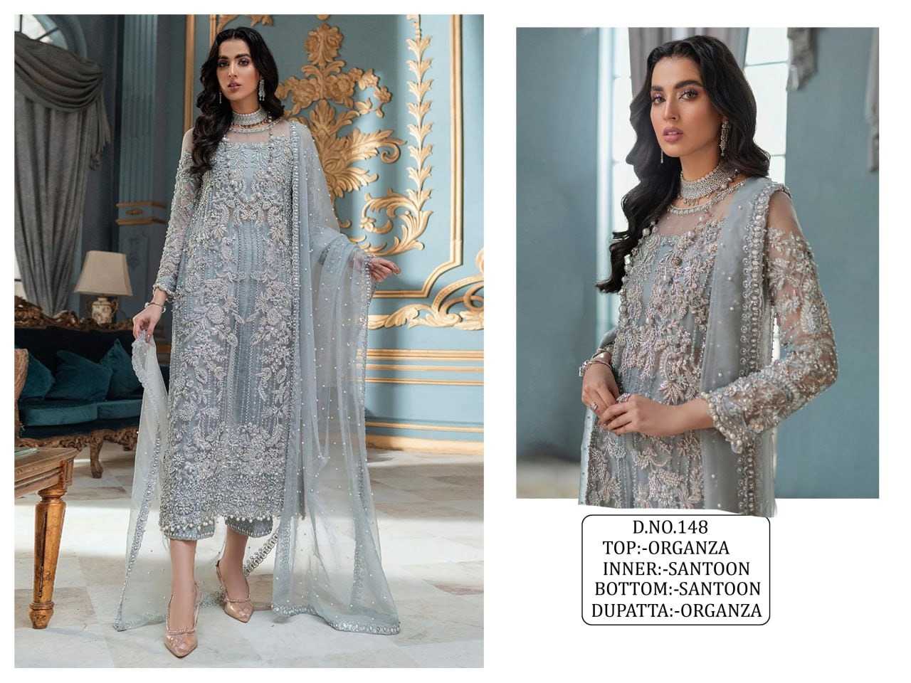 YNF Wholesale Organza Embroidery Suits KESH129 148 | Surat Manufacturer