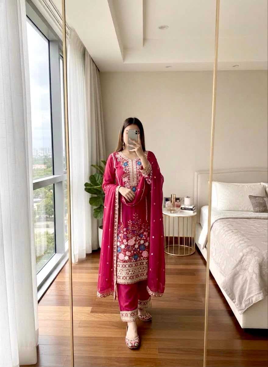 YNF Wholesale Chinon Silk Embroidery Suits KESH141 140 | Surat Manufacturer