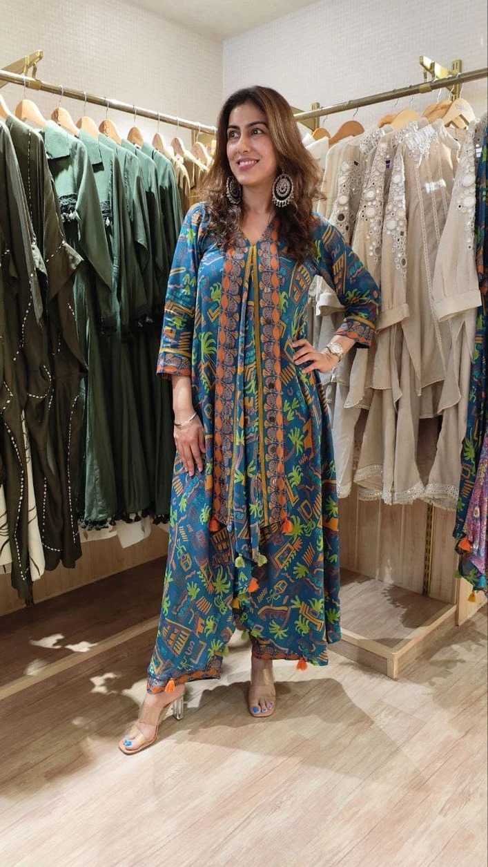 YNF Wholesale Muslin Designer Kurtis KESH144 Lilac | Surat Manufacturer