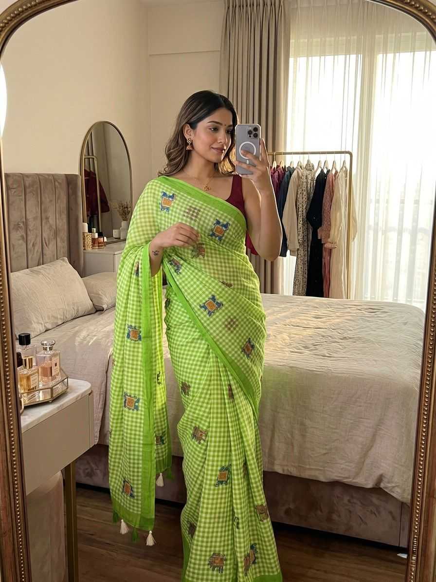 YNF Wholesale Cotton Kalamkari Sarees KESH187 Kalyanika | Surat Manufacturer