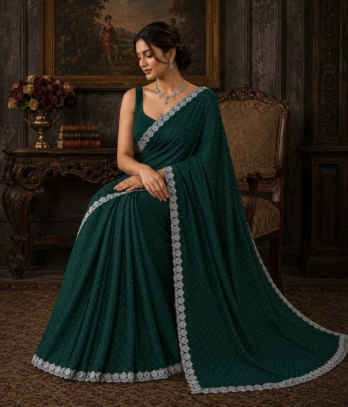 YNF Wholesale Chinon Designer Sarees KESH202 1 | Surat Manufacturer