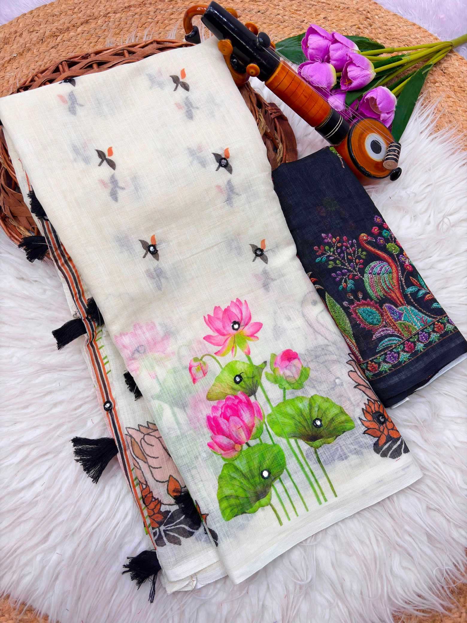 YNF Wholesale Cotton Mirror Work Saree KESH205 Arpana | Surat Manufacturer