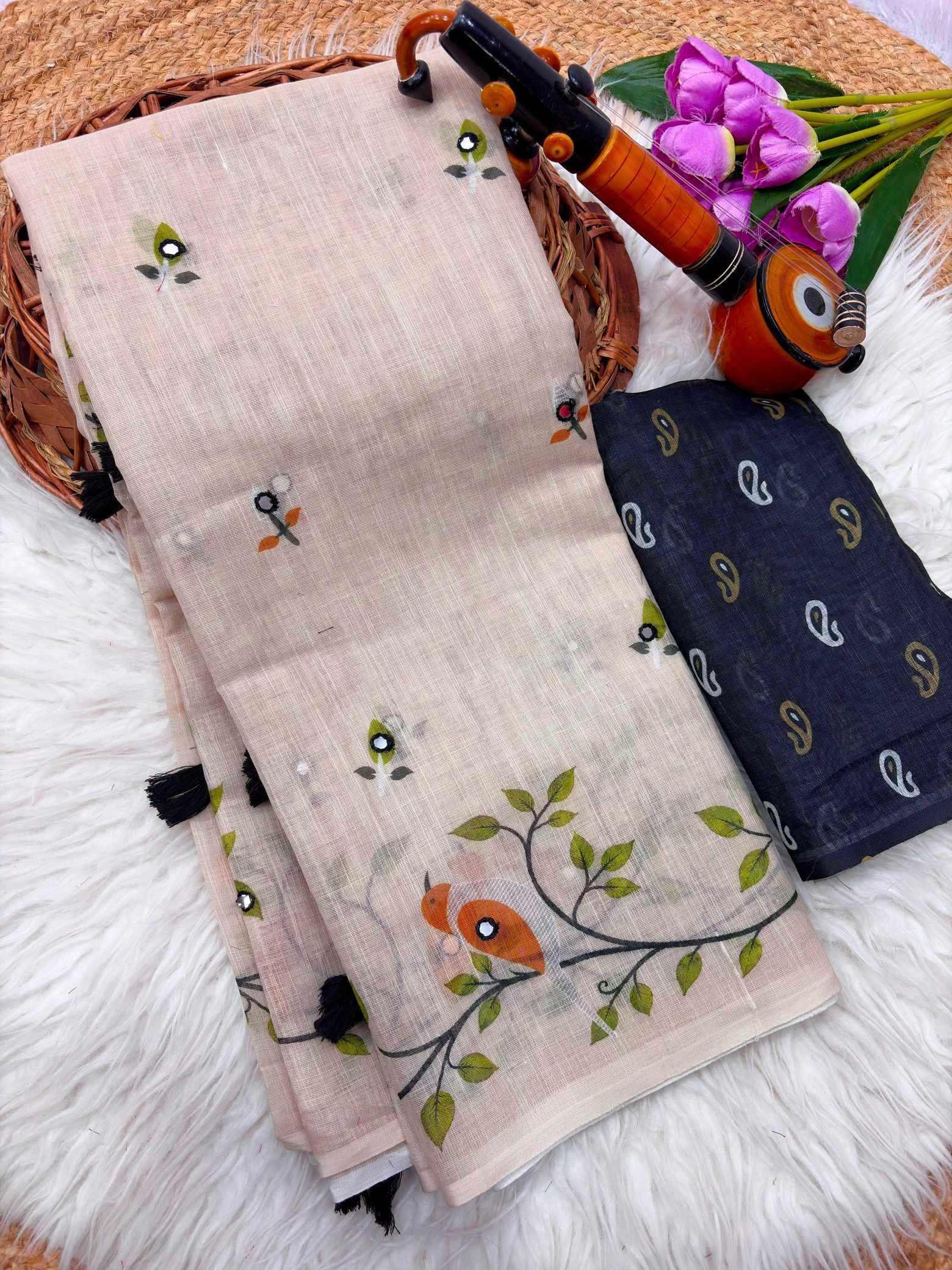 YNF Wholesale Cotton Mirror Work Saree KESH205 Arpita | Surat Manufacturer
