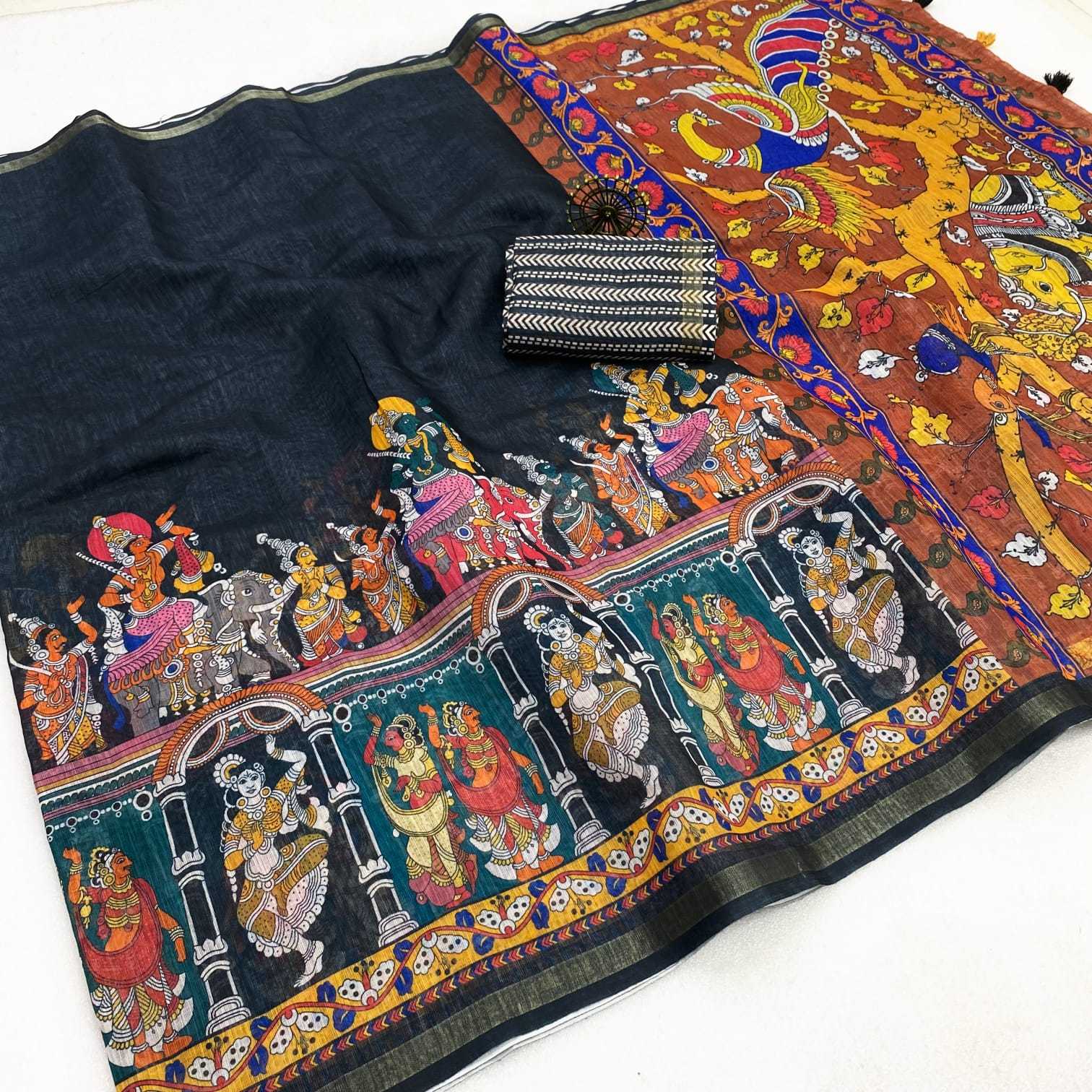 YNF Wholesale Linen Designer Sarees KESH207 Ame | Surat Manufacturer
