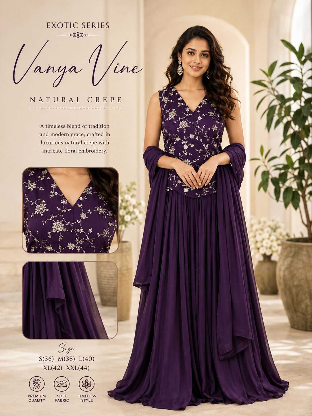 YNF Wholesale Crepe Ladies Suits KESH210 VANYA | Surat Manufacturer