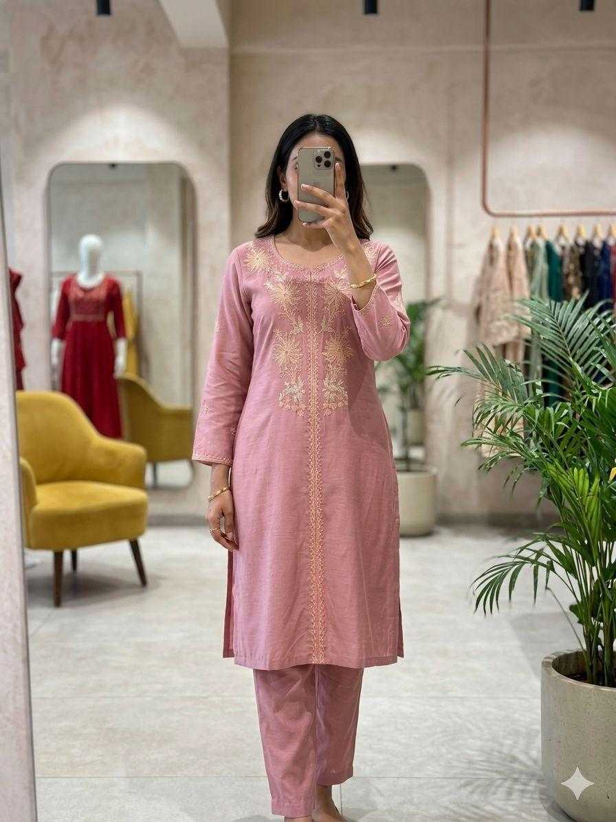 YNF Wholesale Chanderi Soft Co-ord Set KESH210 Woven Vines | Surat Manufacturer