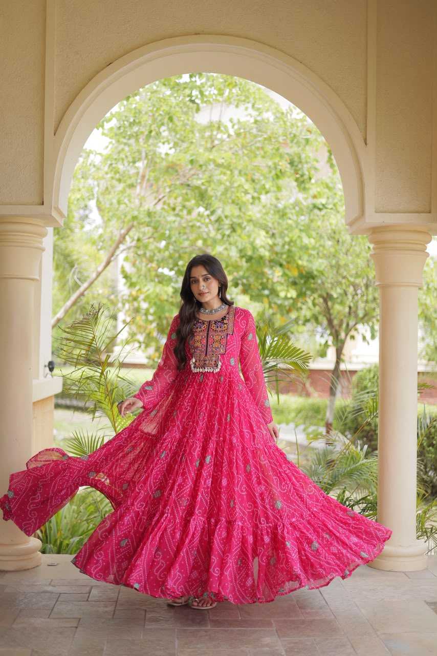 YNF Wholesale Faux Georgette Printed Gowns KESH489 1276 | Surat Manufacturer