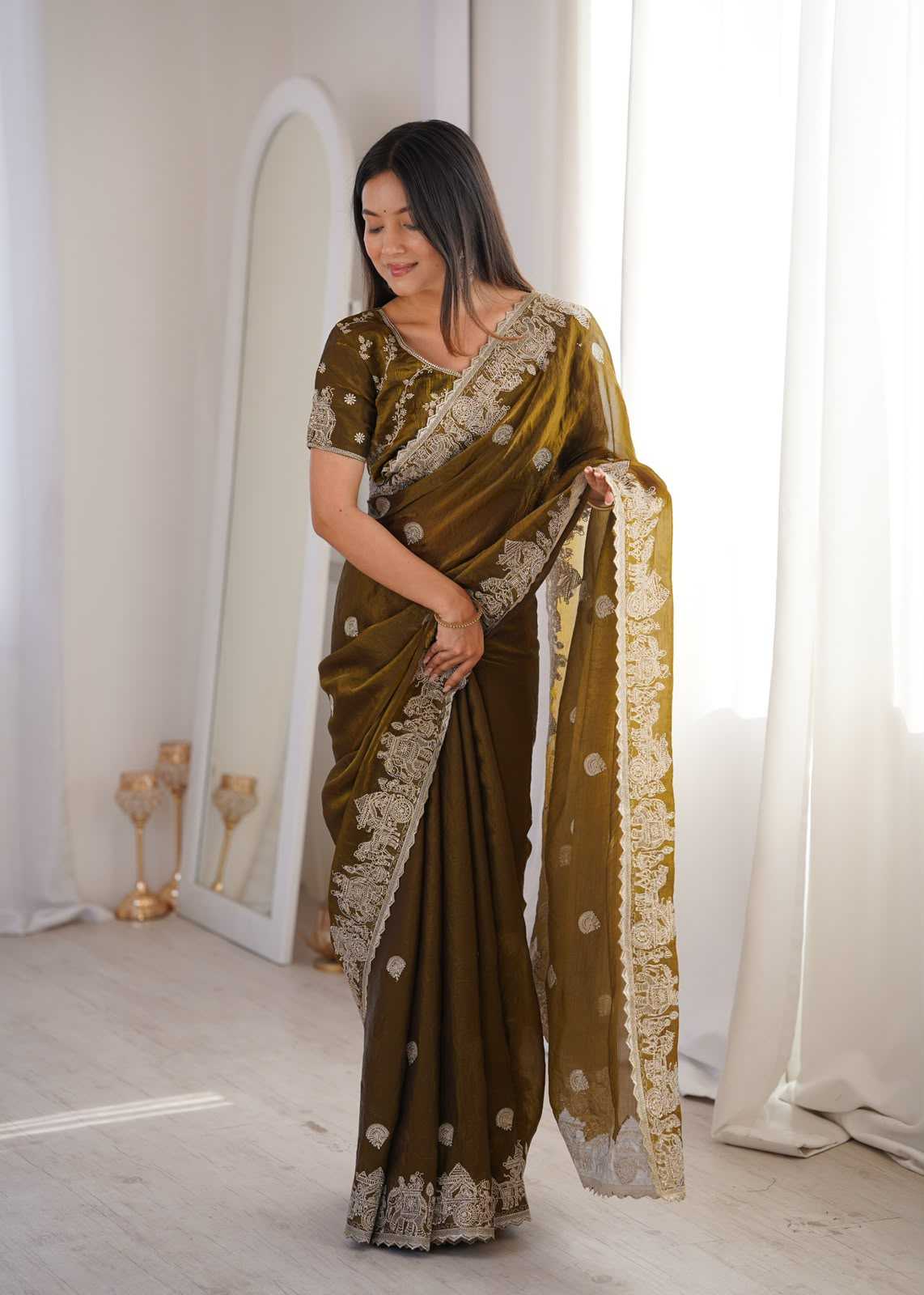 YNF Wholesale Crunchi Fancy Sarees KESH491 8002 | Surat Manufacturer