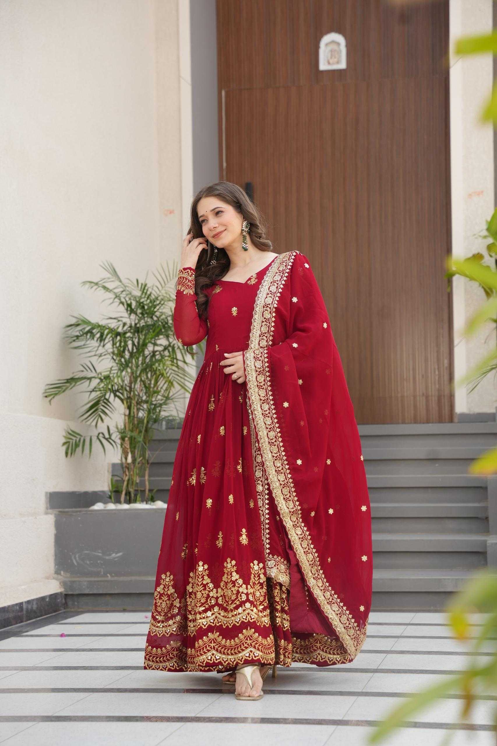 YNF Wholesale Faux Blooming Embroidery Gowns KESH491 9279 | Surat Manufacturer