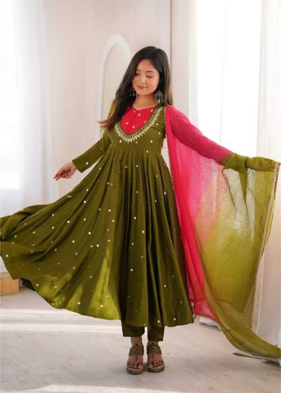 YNF Wholesale Heavy Roman Silk Embroidery Gowns KESH499 5023 | Surat Manufacturer