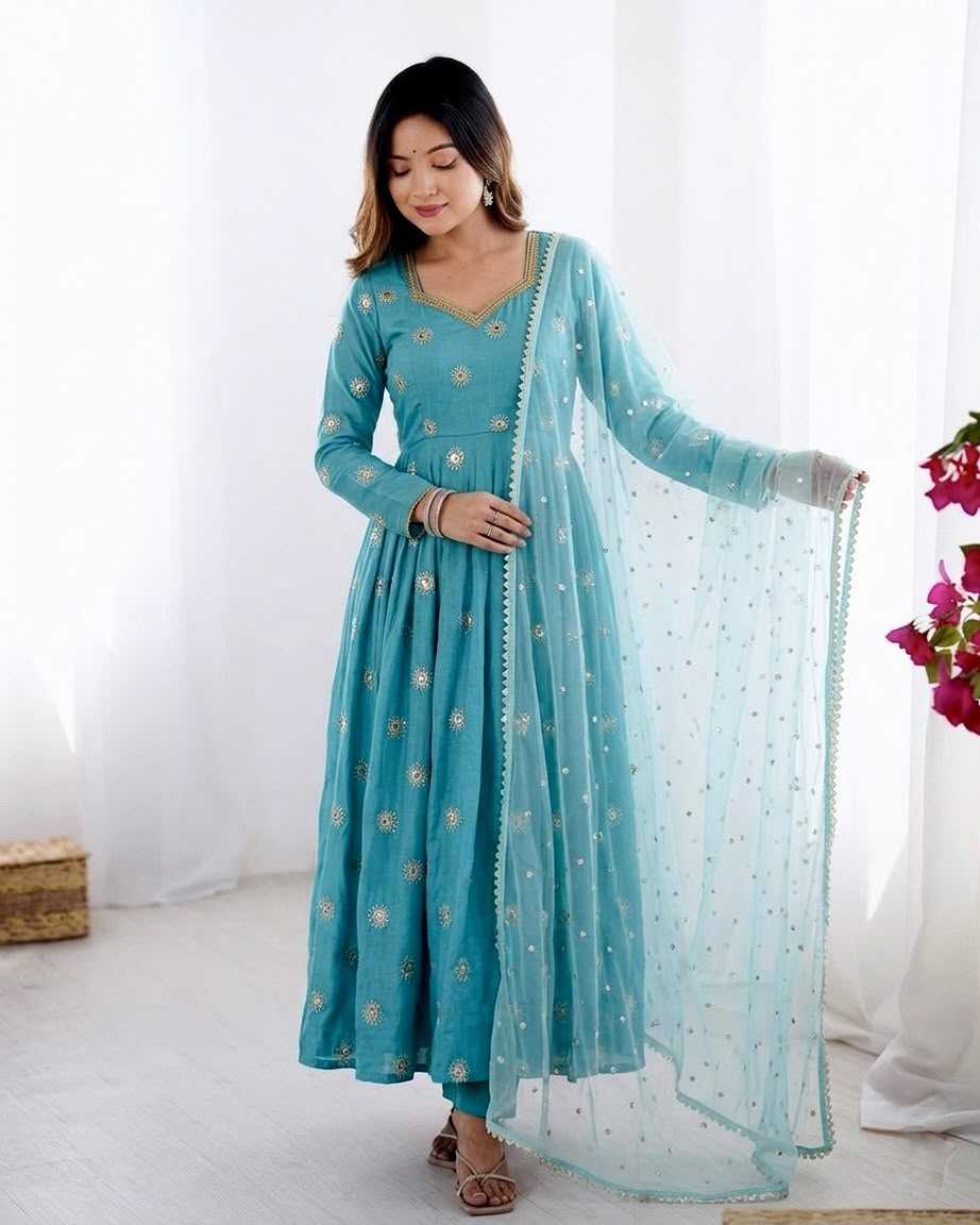 YNF Wholesale Cotton Embroidery Gowns KESH499 524 | Surat Manufacturer
