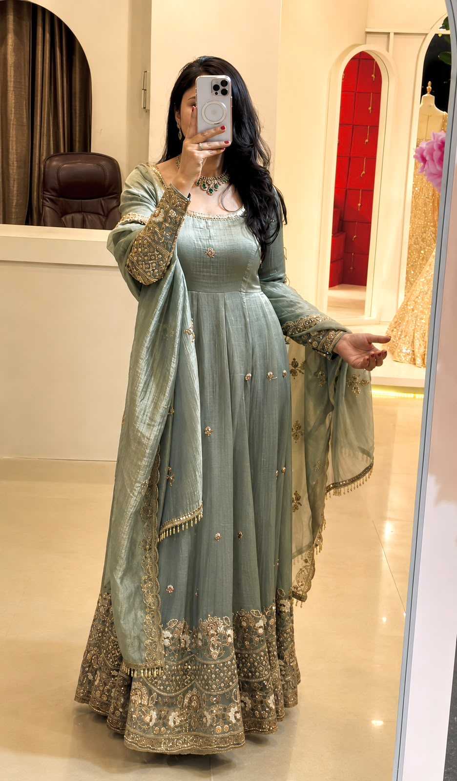 YNF Wholesale Cotton Embroidery Gowns KESH499 550 | Surat Manufacturer