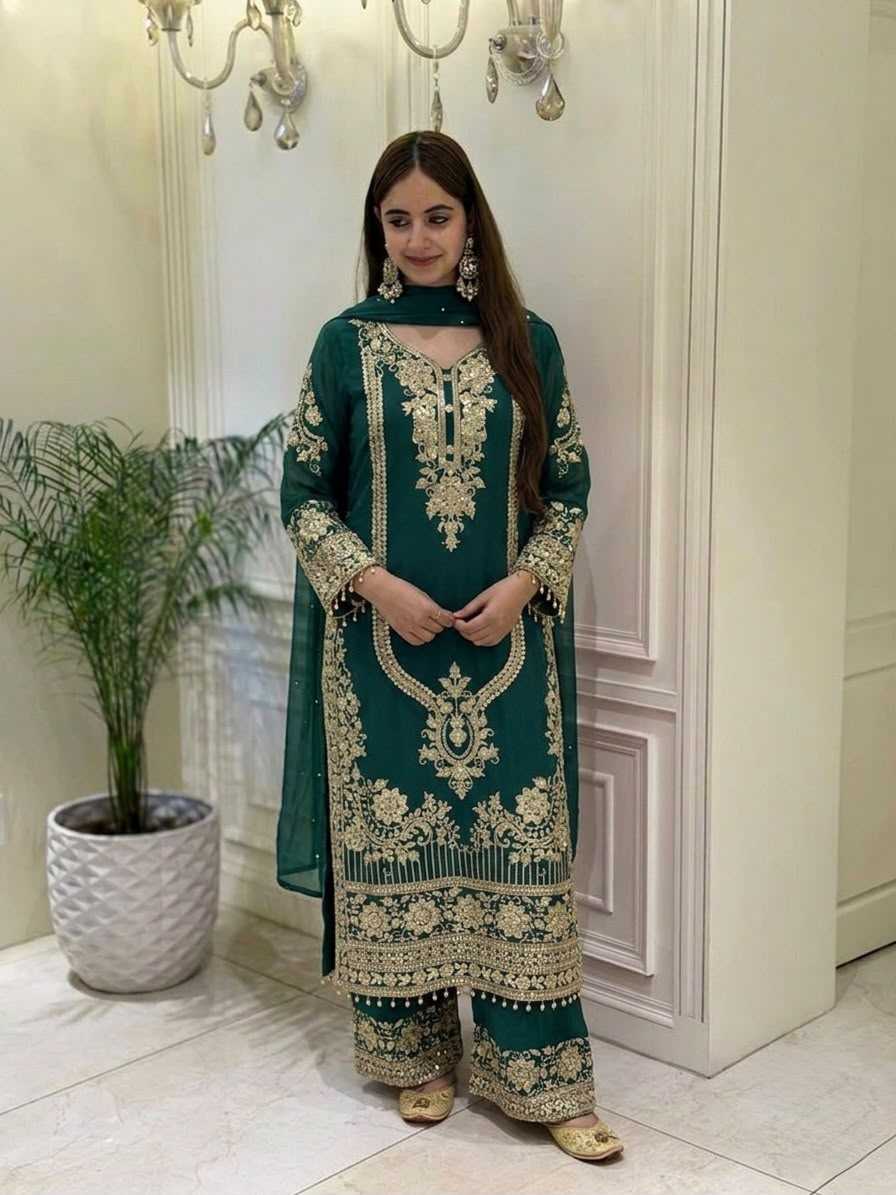 YNF Wholesale Faux Georgette Embroidery Suits KESH499 910 | Surat Manufacturer