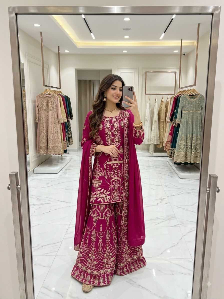 YNF Wholesale Vichitra Silk Sharara Salwar Suits KESH506 1248 | Surat Manufacturer