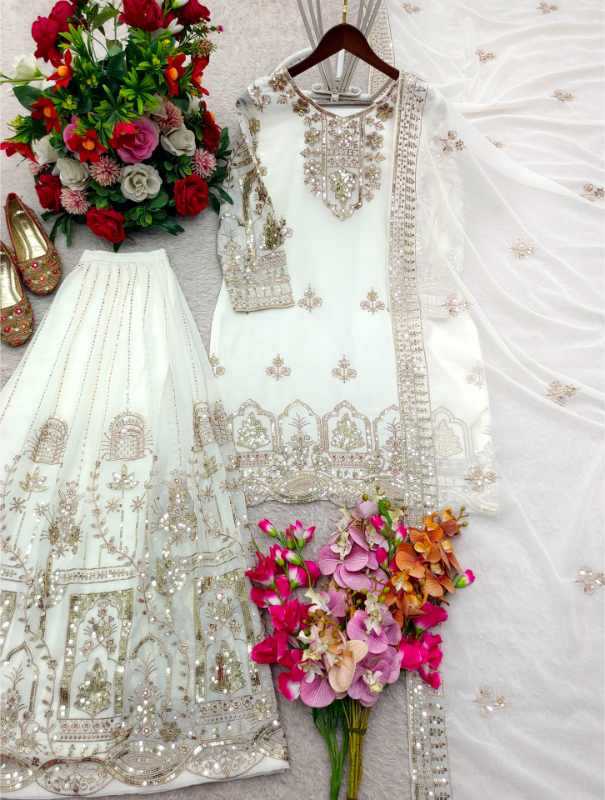 YNF Wholesale Faux Georgette Sharara Salwar Suits KESH506 1250 | Surat Manufacturer