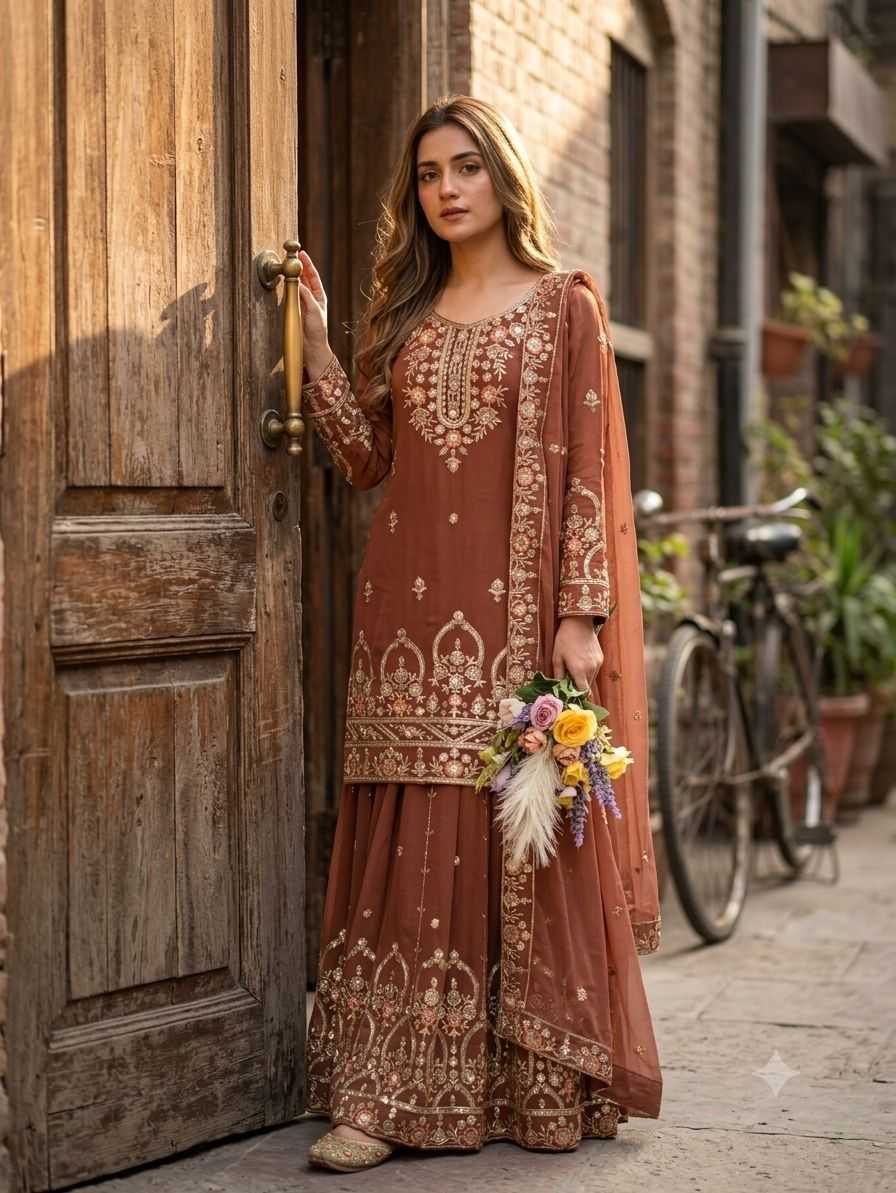 YNF Wholesale Faux Georgette Sharara Salwar Suits KESH506 1286 | Surat Manufacturer