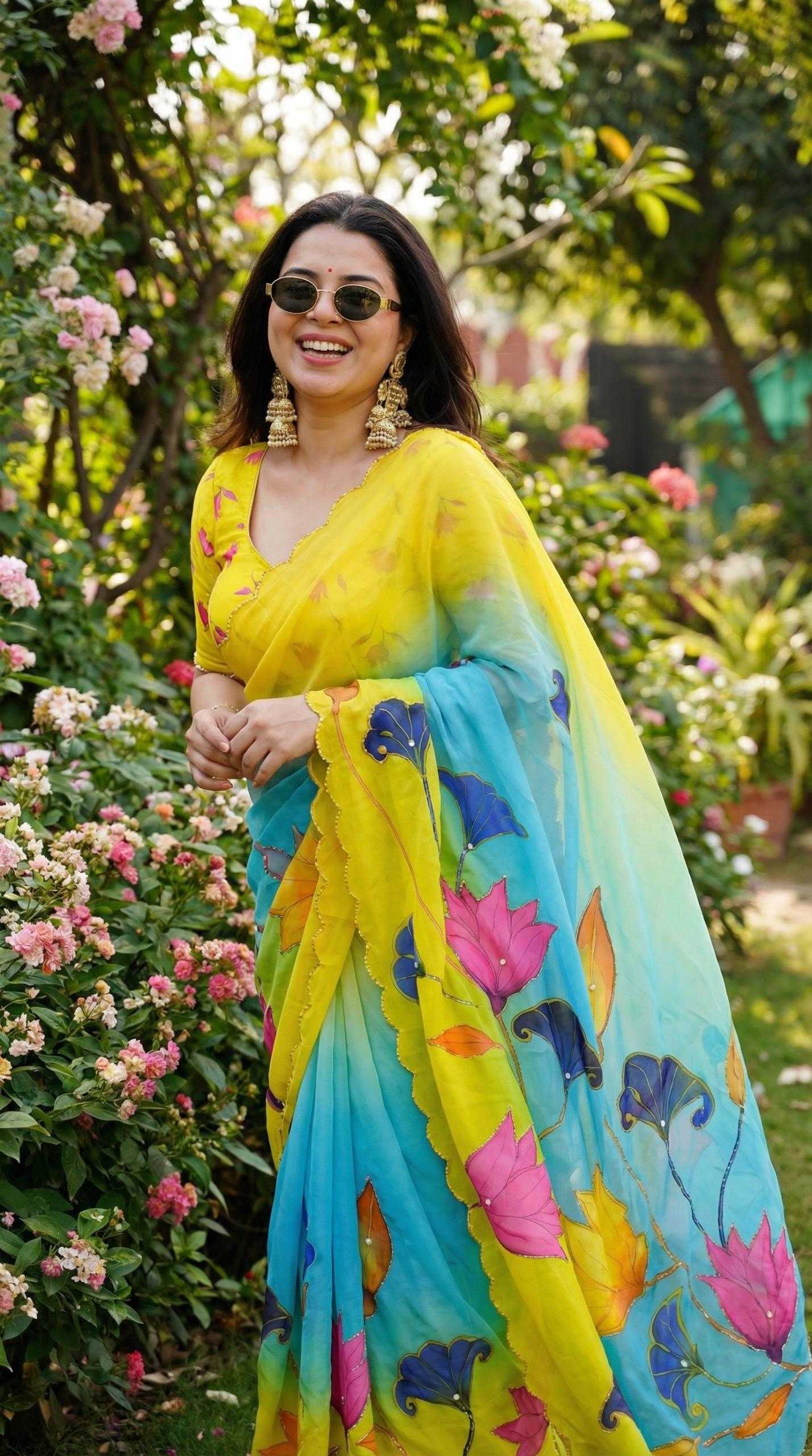 YNF Wholesale Georgette Fancy Sarees KESH518 4480 | Surat Manufacturer