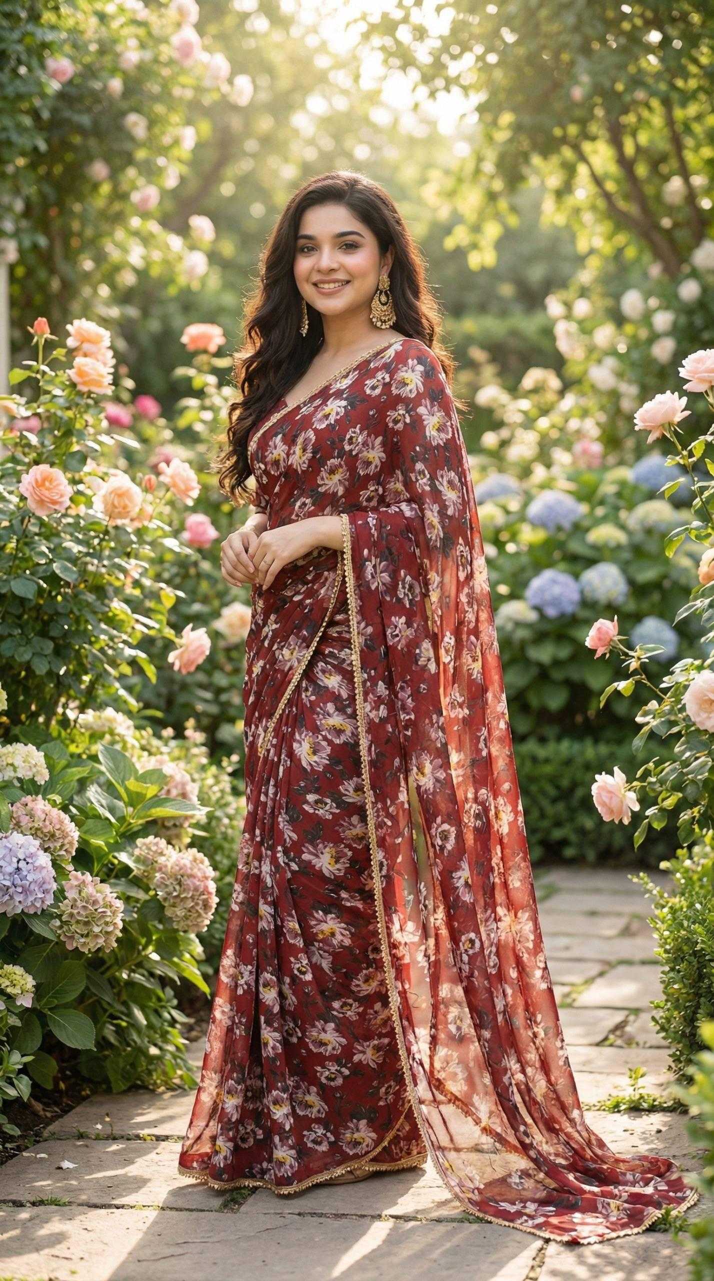 YNF Wholesale Georgette Printed Sarees KESH518 4487 | Surat Manufacturer