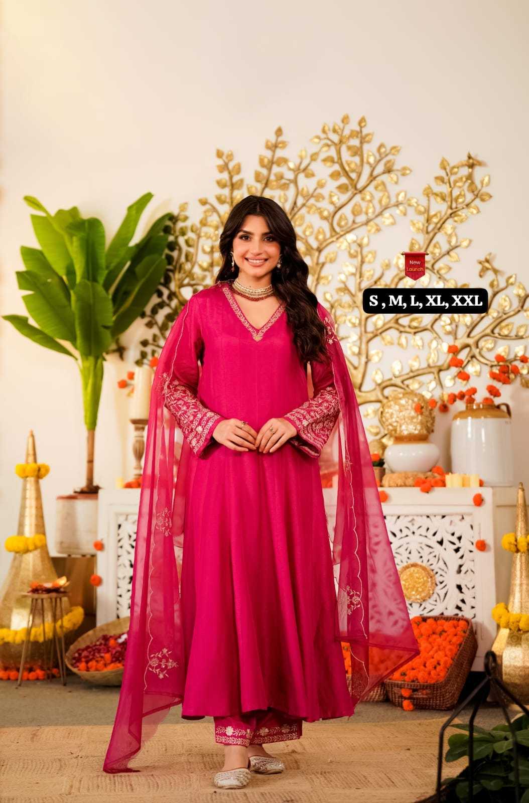 YNF Wholesale Viscose Chanderi Designer Kurtis KESH536 Ayushi | Surat Manufacturer