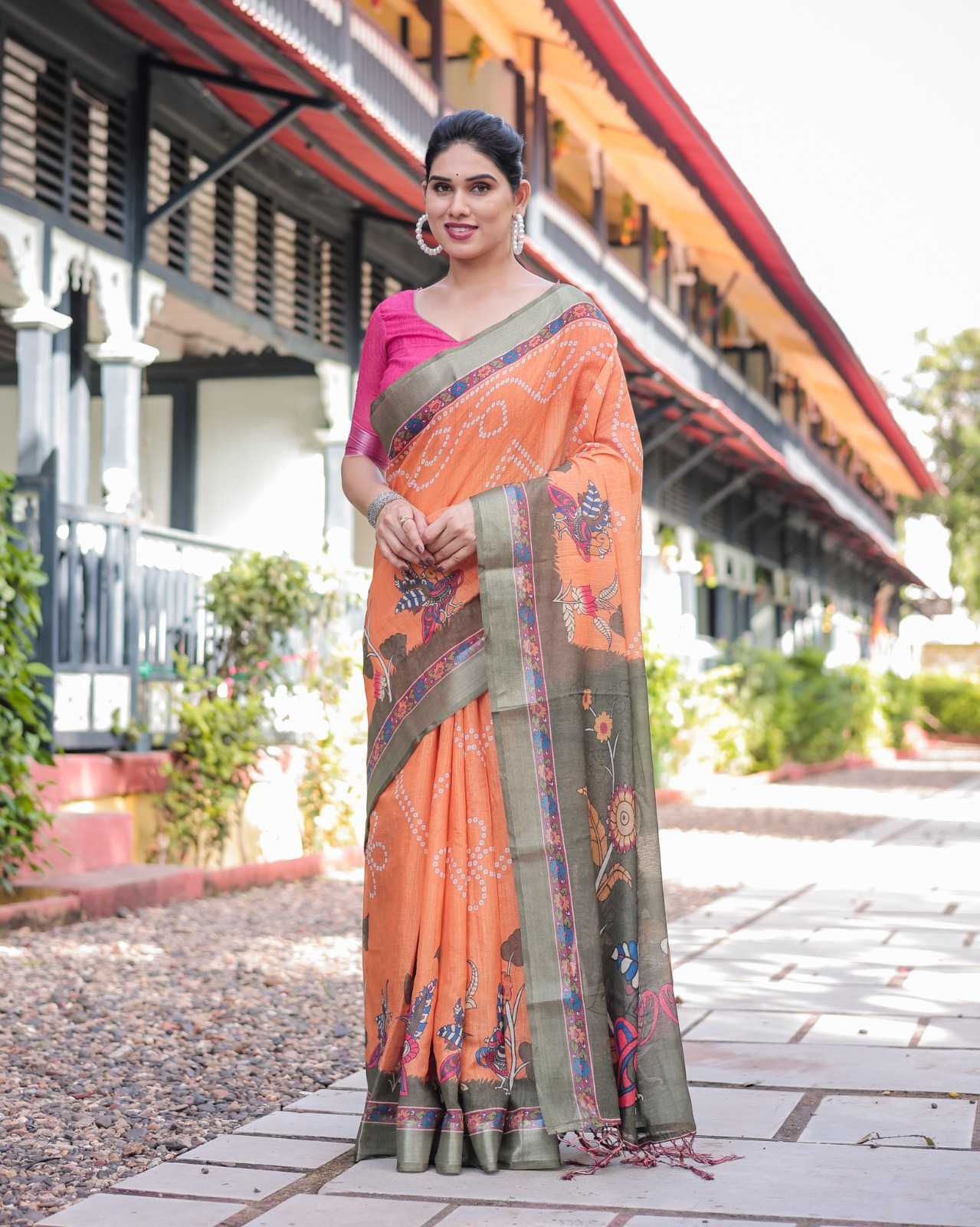 YNF Wholesale Cotton Kalamkari Sarees KESH553 774 | Surat Manufacturer