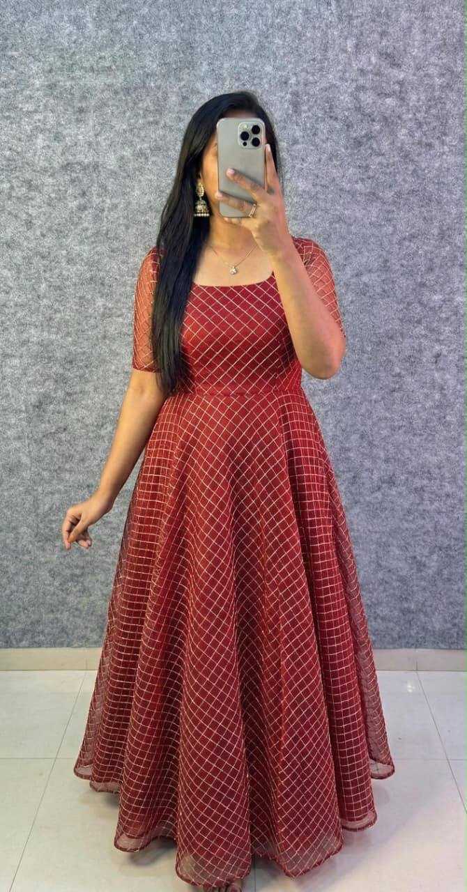 YNF Wholesale Net Fancy Gowns KESH599 Dhanishta | Surat Manufacturer