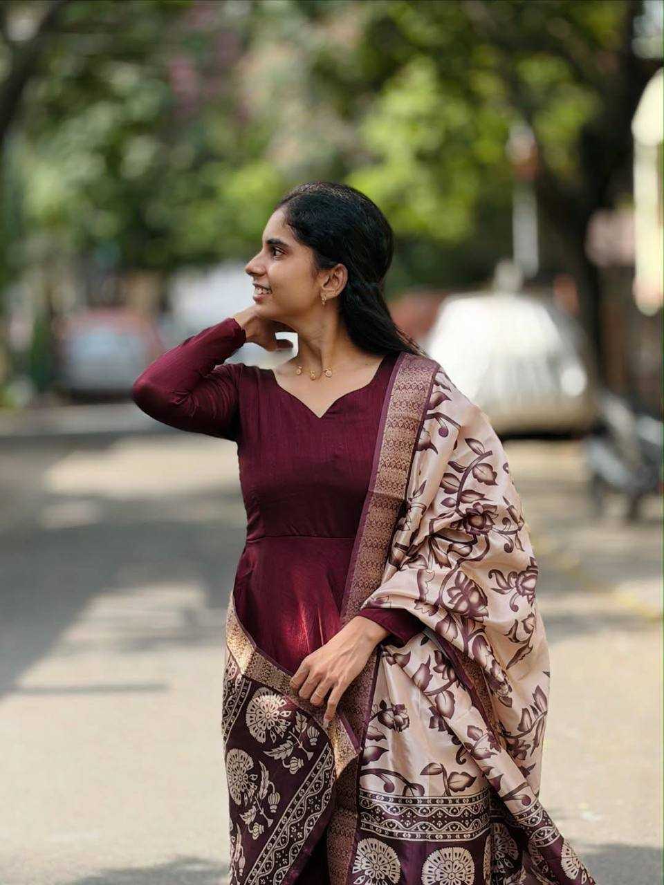 YNF Wholesale Vichitra Silk Anarkali Gown KESH599 Dhrupada | Surat Manufacturer