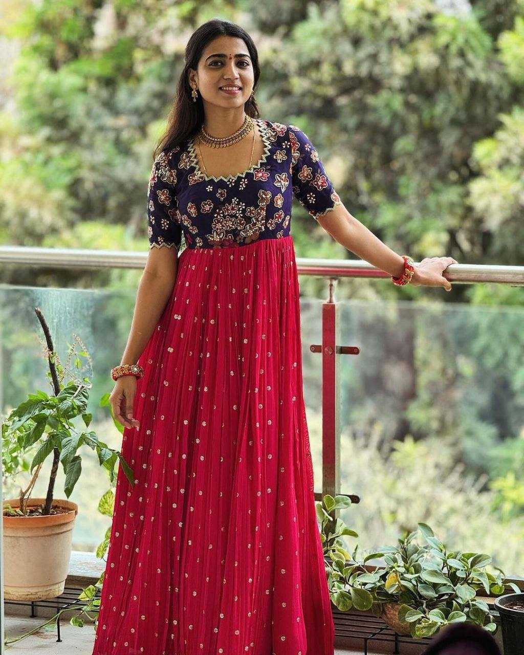 YNF Wholesale Georgette Embroidery Gowns KESH599 Haimavati | Surat Manufacturer