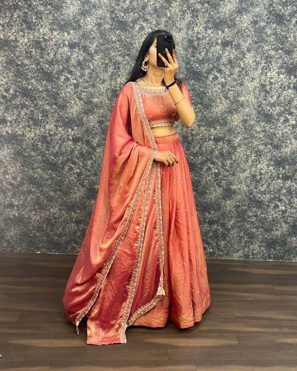 YNF Wholesale Tissue Silk Silk Lehenga KESH599 Jaimini | Surat Manufacturer