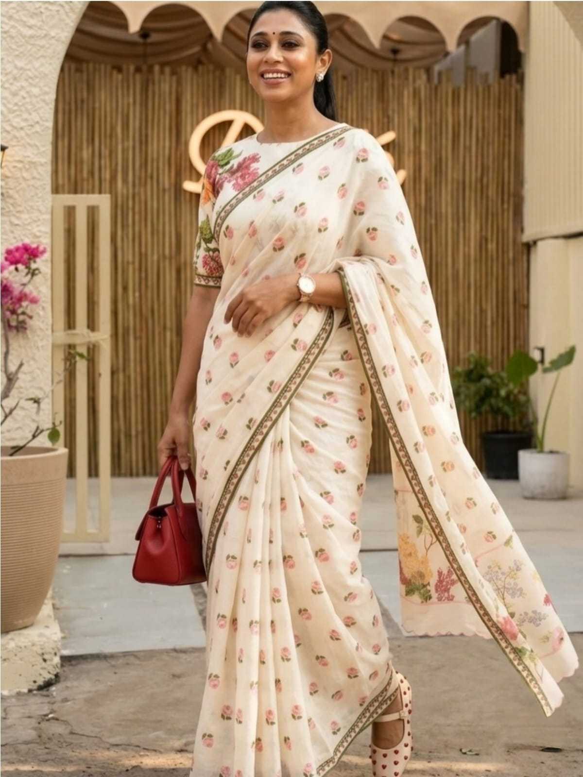 YNF Wholesale Linen Printed Sarees KESH605 688 | Surat Manufacturer