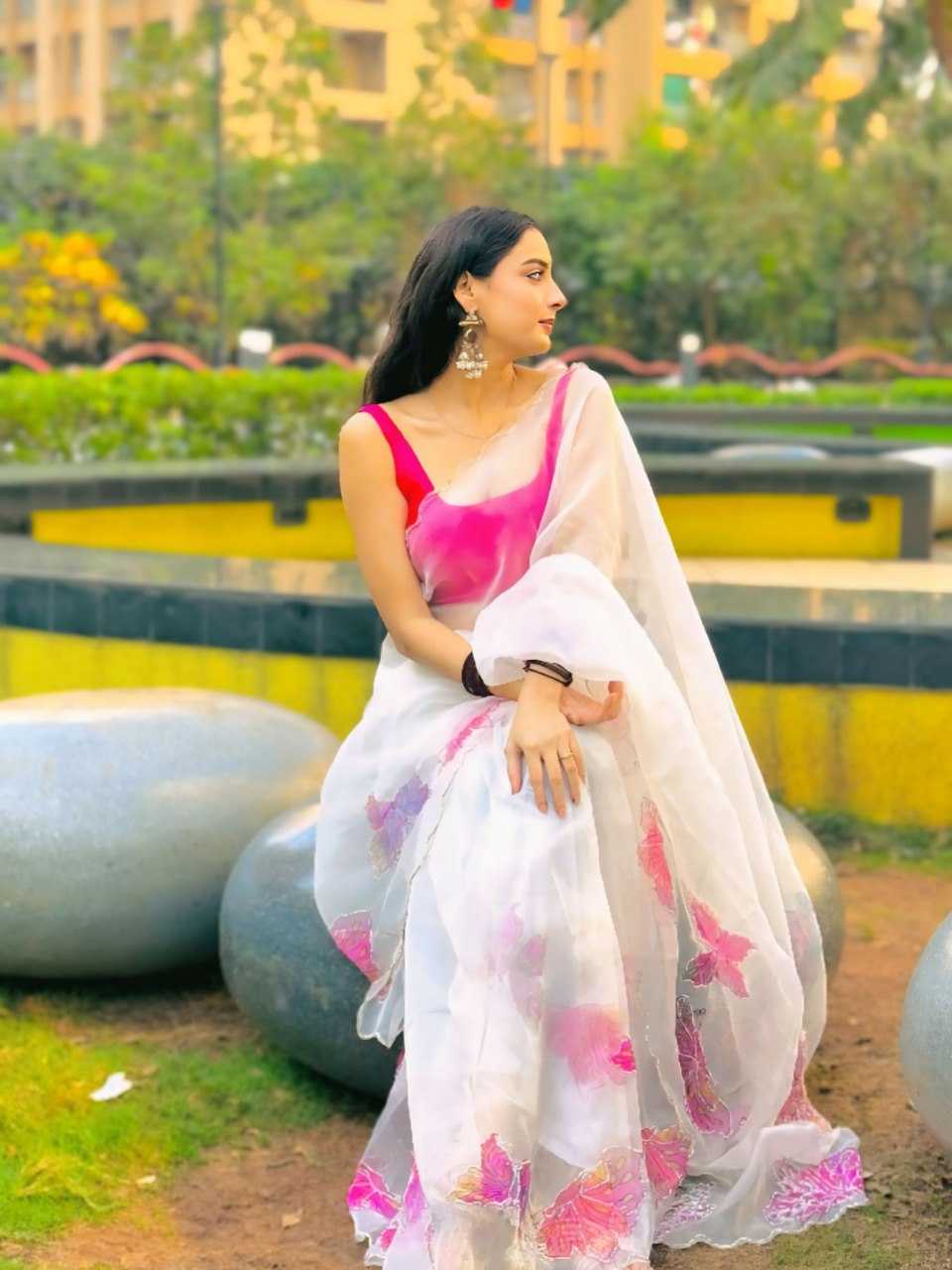 YNF Wholesale Organza Ready To Wear Sarees KESH606 446 | Surat Manufacturer