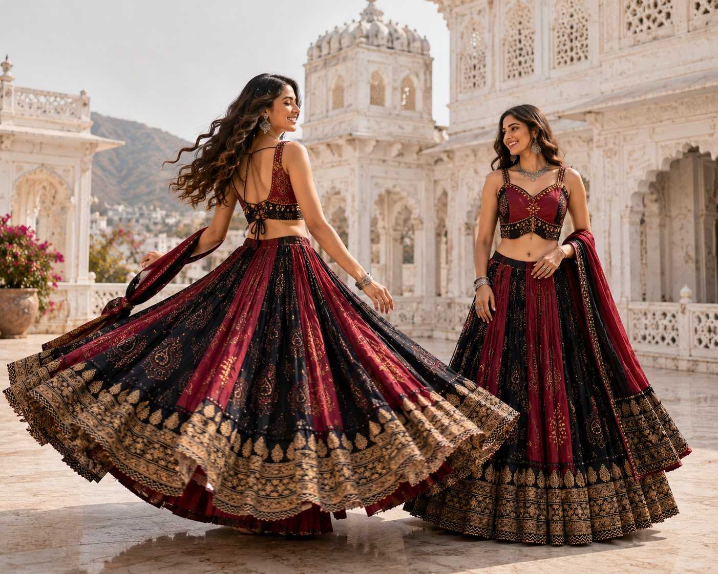 YNF Wholesale Cotton Fancy Lehenga KESH711 Ajrakh Spa | Surat Manufacturer