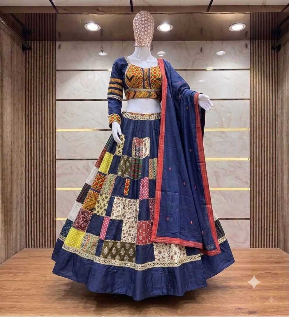 YNF Wholesale Cotton Designer Lehenga KESH711 Box Patch Gamthi | Surat Manufacturer