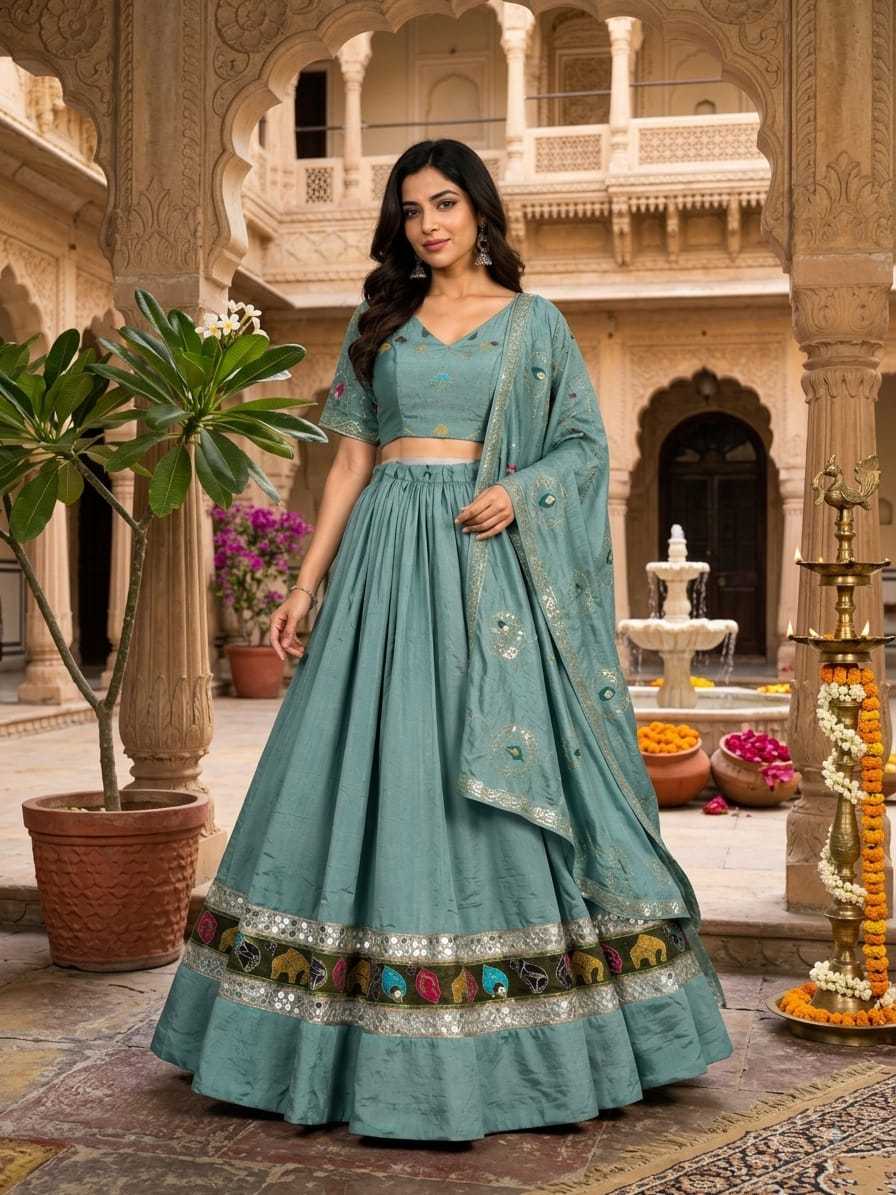 YNF Wholesale Vichitra Silk Silk Lehenga KESH711 Madhvika | Surat Manufacturer