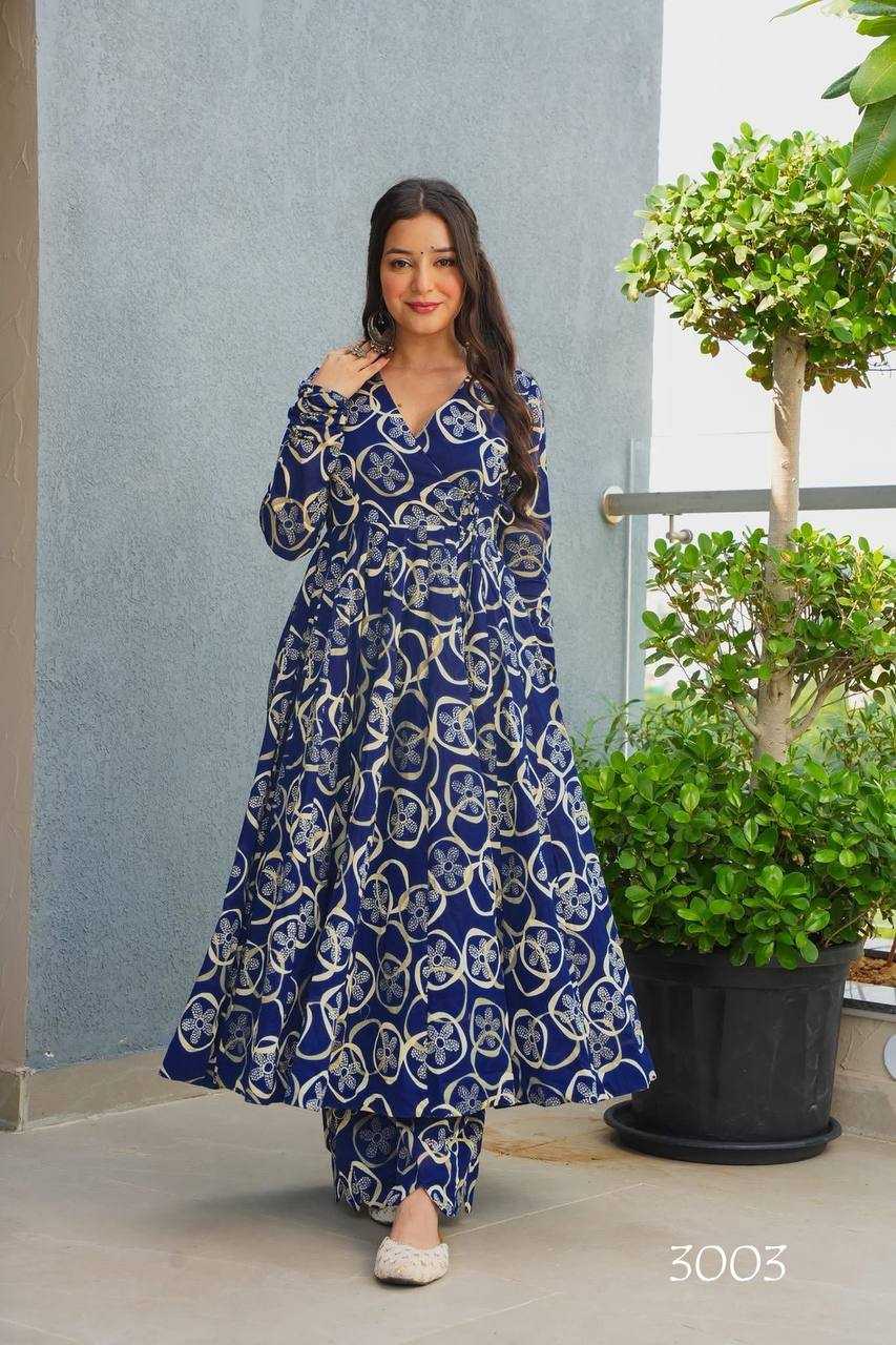 YNF Wholesale Heavy Rayon Printed Gowns KESH744 VYOMA V-3 | Surat Manufacturer