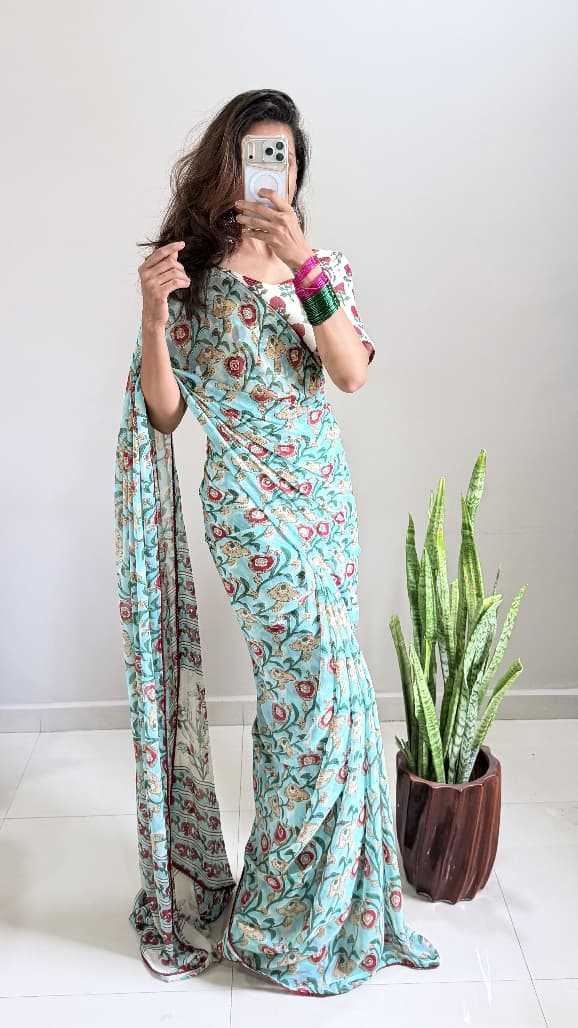 YNF Wholesale Georgette Printed Sarees RIN214 237 | Surat Manufacturer