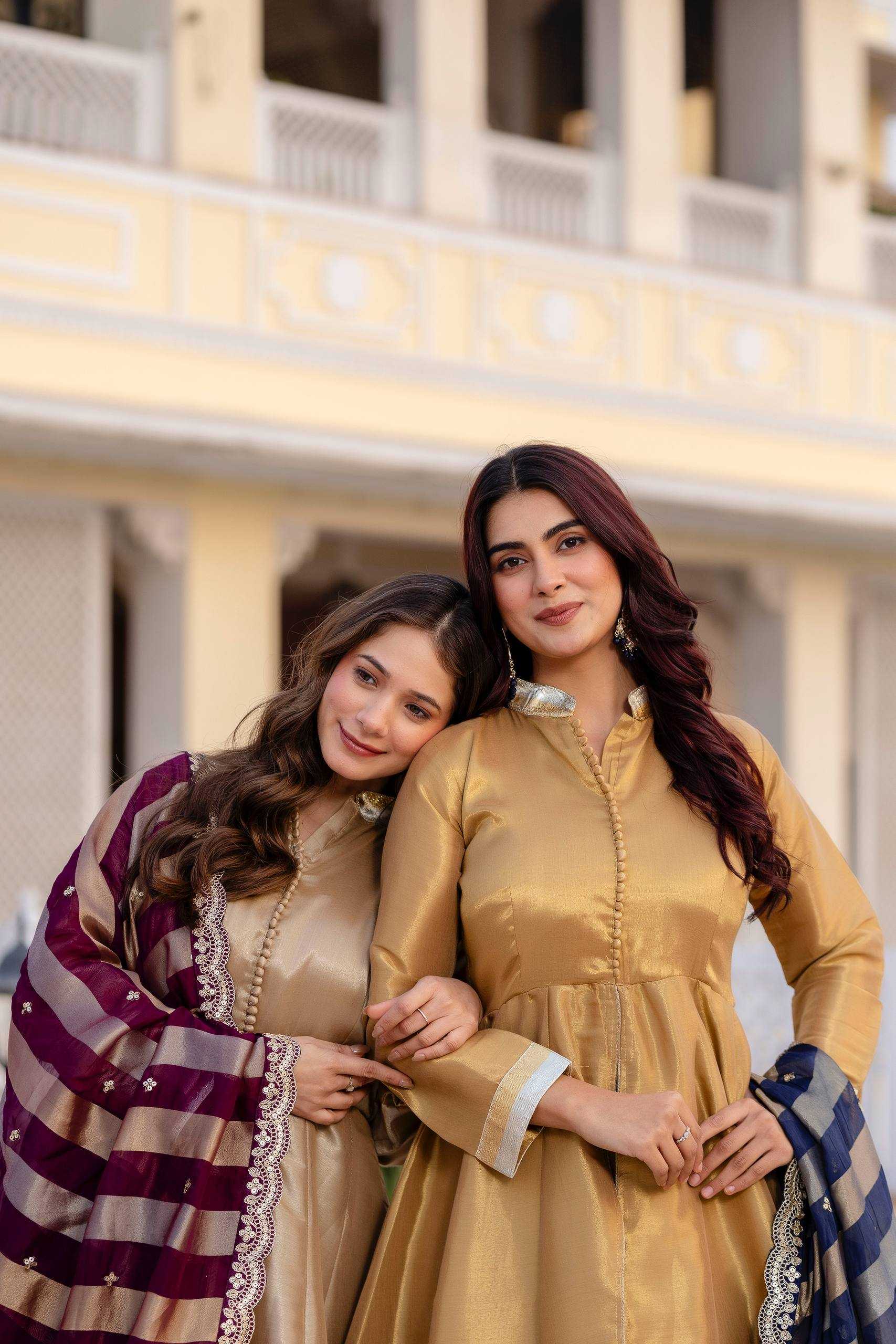 YNF Wholesale Banarasi Cotton Fancy Gowns RIN215 37 | Surat Manufacturer