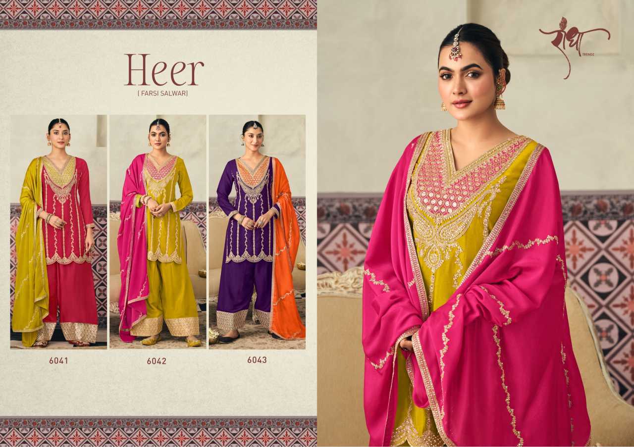 YNF Wholesale Blooming Chinon Ladies Suits KESH587 RADHA _HEER | Surat Manufacturer
