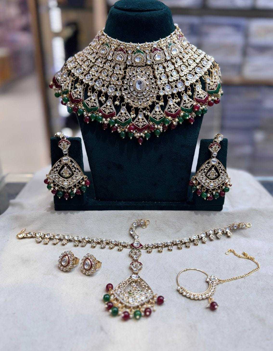 YNF Wholesale Brass Kundan Pendant Sets KESH494 1 | Surat Manufacturer