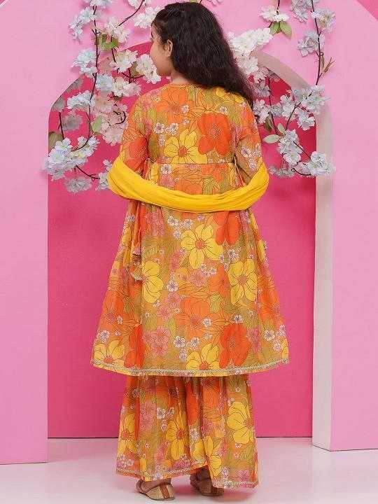 YNF Wholesale Chanderi Cotton    Kids Sharara KESH461 213 | Surat Manufacturer