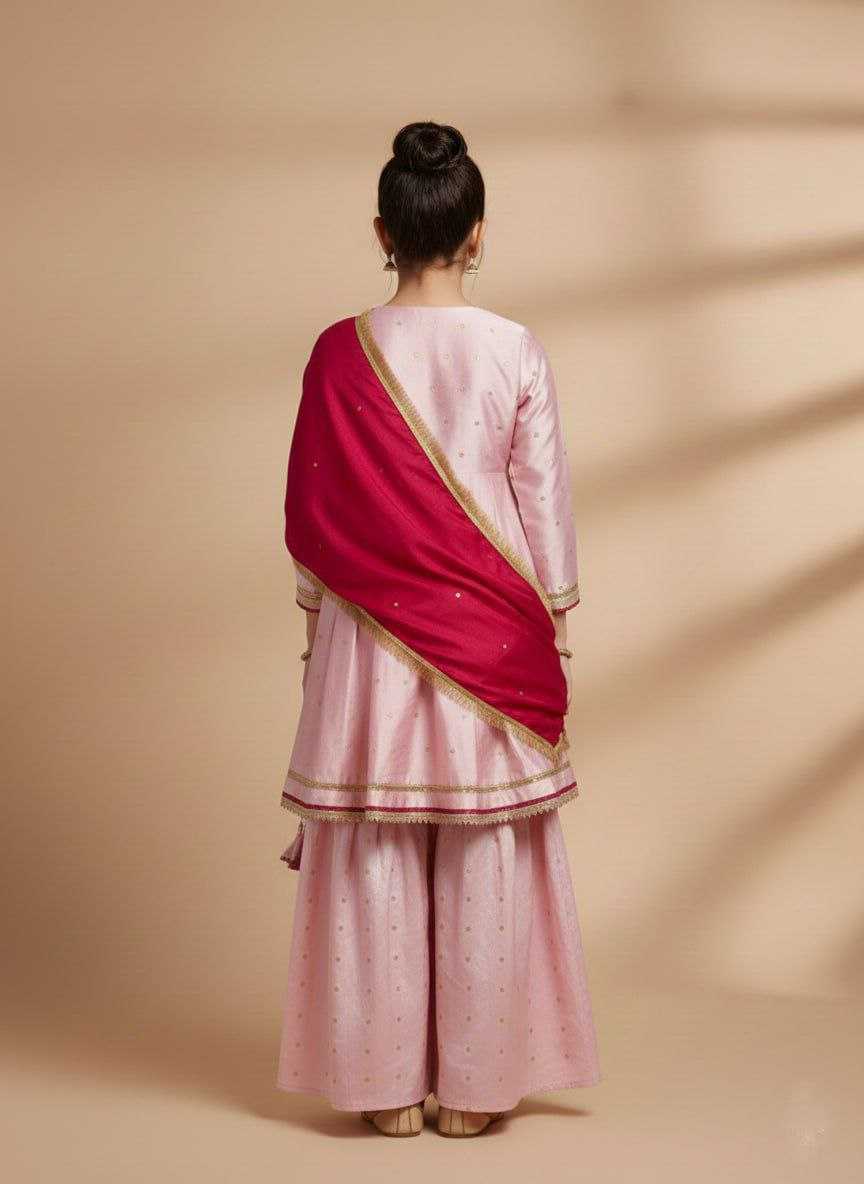 YNF Wholesale Chanderi Cotton    Kids Sharara KESH461 223 | Surat Manufacturer