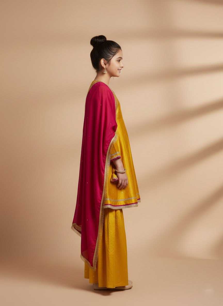 YNF Wholesale Chanderi Cotton    Girls Kurti KESH642 069 | Surat Manufacturer