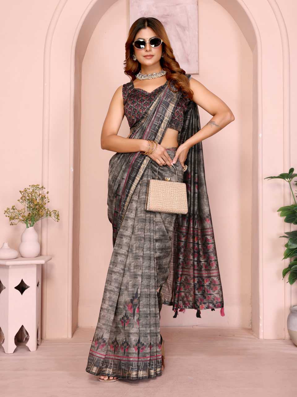 YNF Wholesale Chanderi Silk Printed Sarees KESH553 307 | Surat Manufacturer