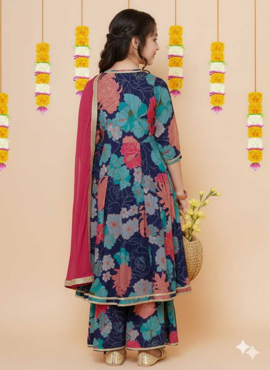 YNF Wholesale Chanderi Silk Kids Sharara KESH642 078 | Surat Manufacturer
