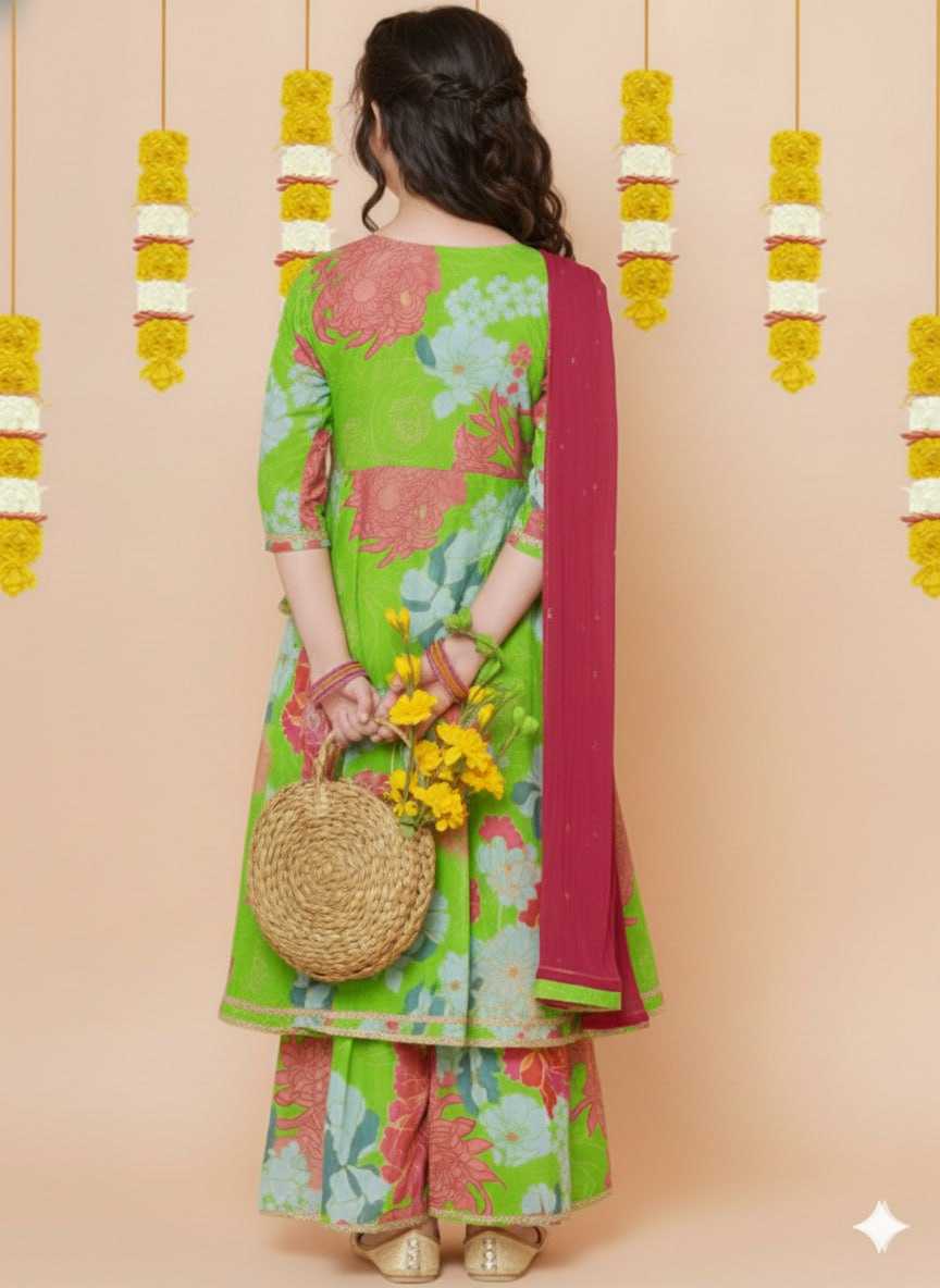 YNF Wholesale Chanderi Silk Kids Sharara KESH642 078 | Surat Manufacturer