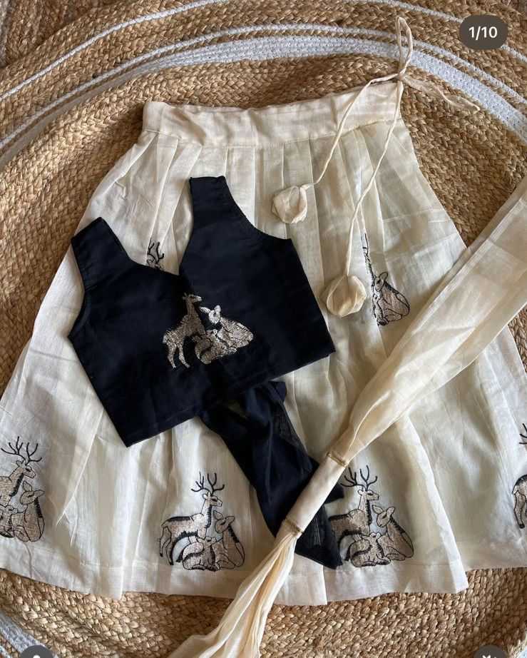 YNF Wholesale Chanderi Silk Kids Lehenga RIN235 chandri | Surat Manufacturer