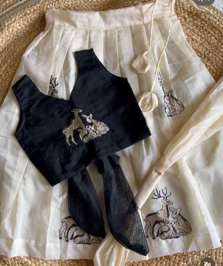 YNF Wholesale Chanderi Silk Kids Lehenga RIN235 chandri | Surat Manufacturer