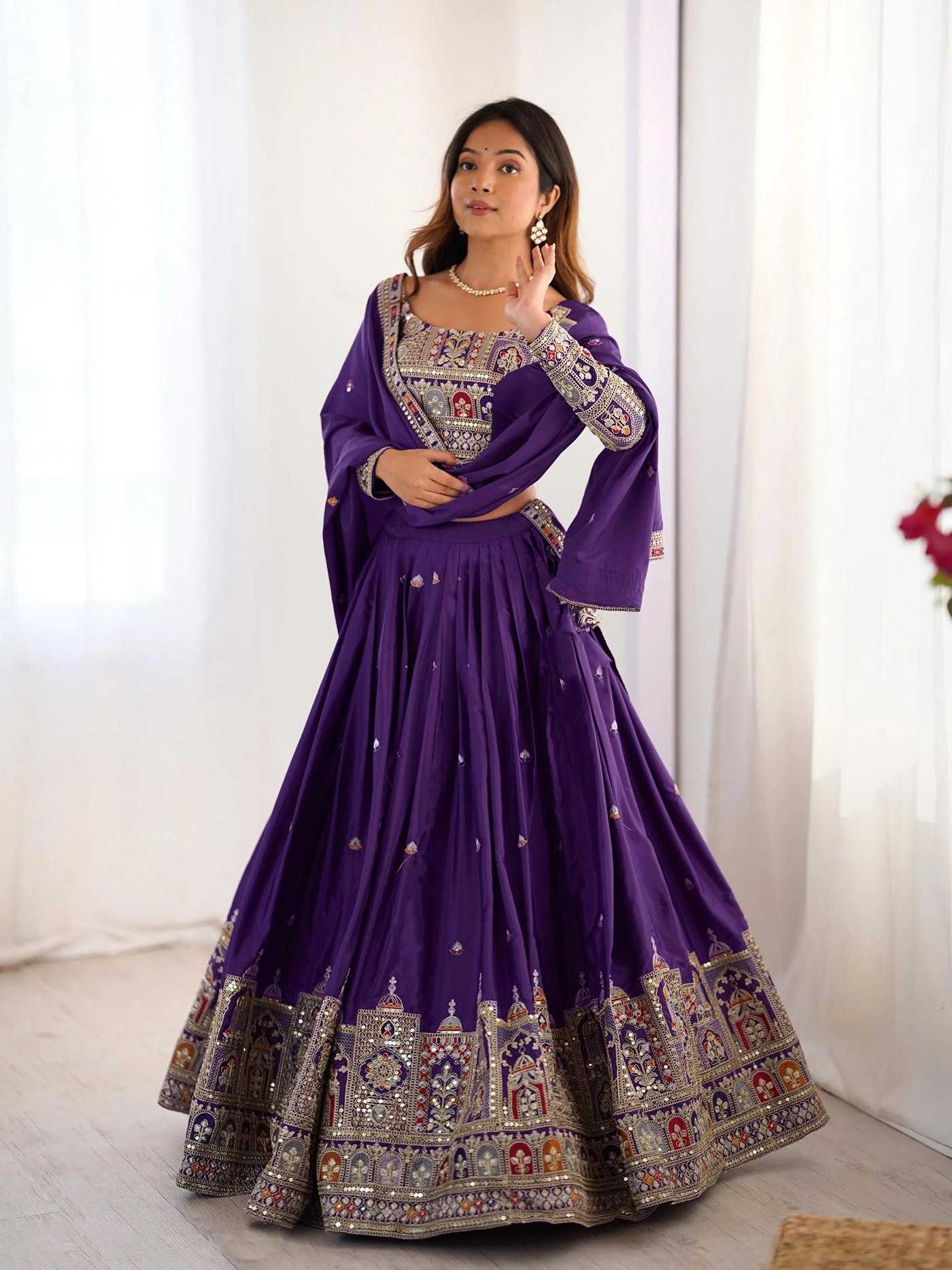 YNF Wholesale Chinon Traditional Lehenga KESH334 Sanjivani | Surat Manufacturer